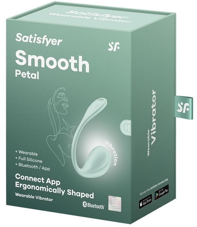 Vibromasseur Connecté Point G Smooth Petal 8.5 x 3.8cm Vert Menthe – Image 2