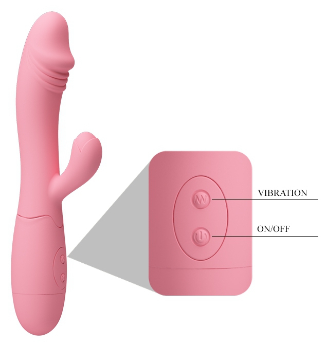 Vibromasseur Rabbit Snappy 9.5 x 3.2cm Rose Pastel – Image 6
