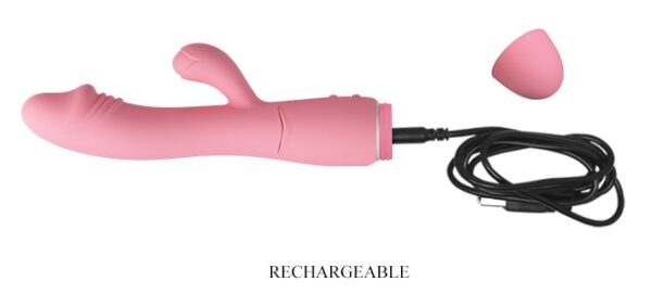 Vibromasseur Rabbit Snappy 9.5 x 3.2cm Rose Pastel – Image 7