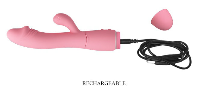 Vibromasseur Rabbit Snappy 9.5 x 3.2cm Rose Pastel – Image 7