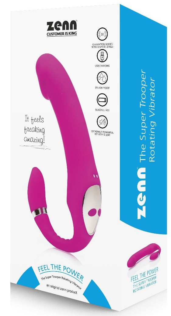 Vibromasseur The Super Trooper 12.5 x 3.6cm Rose – Image 2