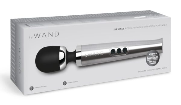 Wand Die Cast Rechargeable 29cm Tête 51mm Gris – Image 2
