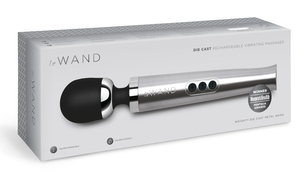 Wand Die Cast Rechargeable 29cm Tête 51mm Gris – Image 2