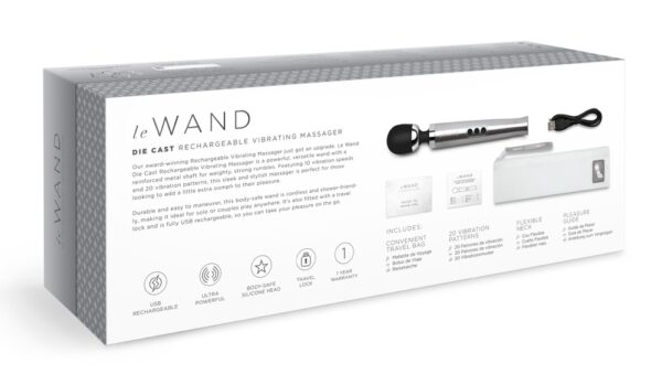 Wand Die Cast Rechargeable 29cm Tête 51mm Gris – Image 3
