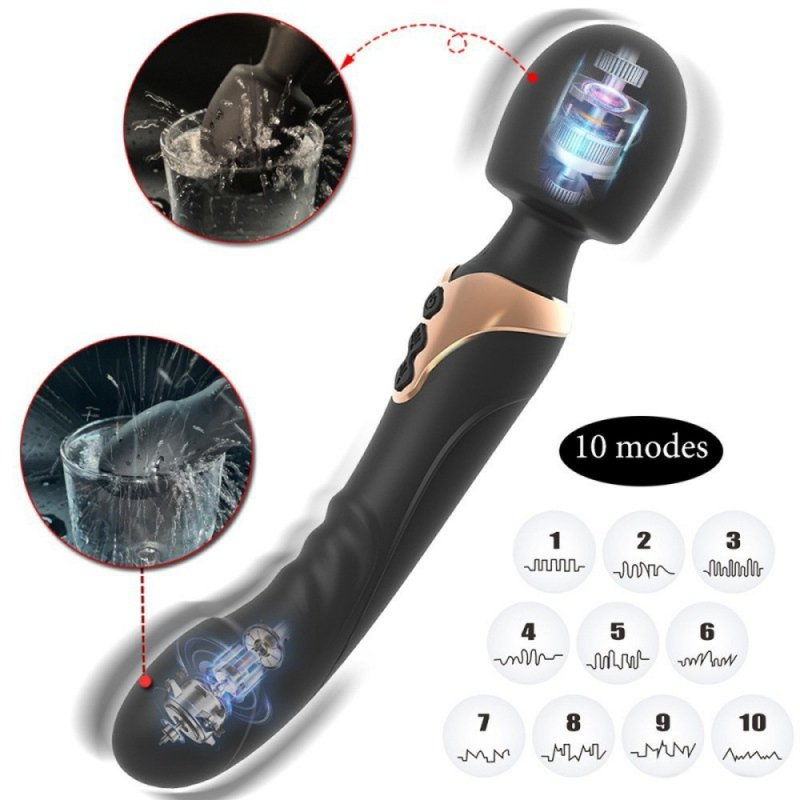 Wand-Dildo Duzio 10 Vibrations Noir – Image 2