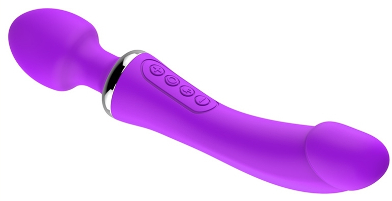 Wand et Vibro Double End 22cm Violet – Image 3